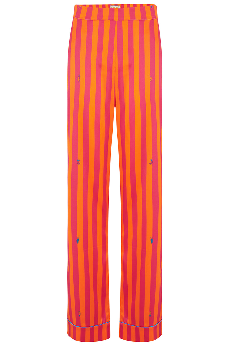 Silk sale striped pants