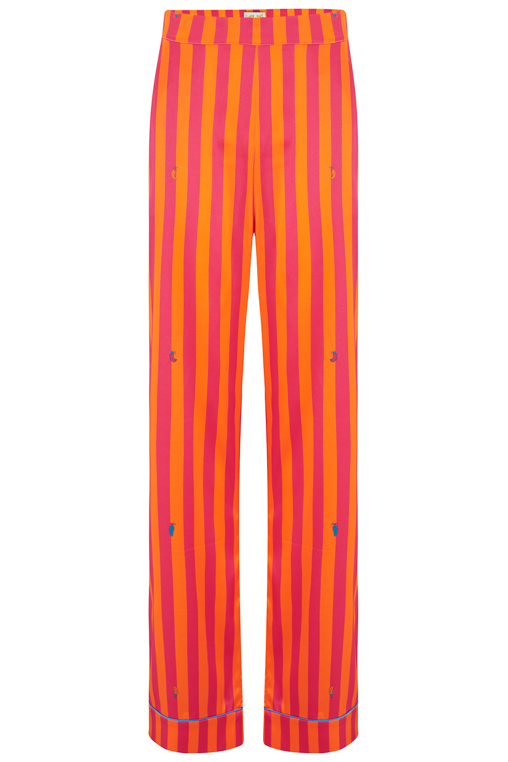 Striped silk pants cheap